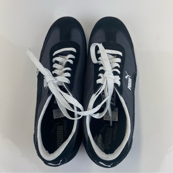 NEW! Puma Women's Caroline Stripe Wedge Sneakers Black & White Size 8.5 Shoes - Picture 5 of 15